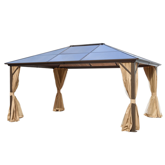 EROMMY 16 Ft. W x 12 Ft. D Aluminum Patio Gazebo Wayfair